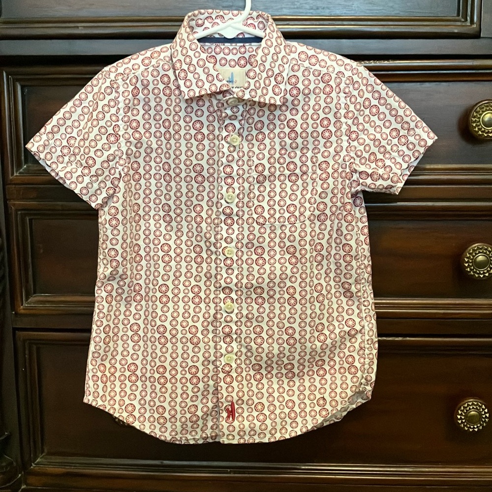 Boys Johnnie-O button down short sleeve shirt.